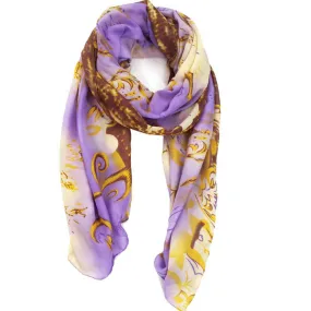 Abstract Print Scarf - Lavender Combo