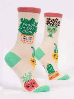 Blue Q  Proud Plant Mom Women's Crew Socks