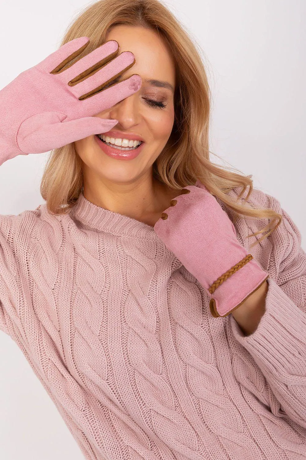 Elegant Floral Touchscreen Gloves