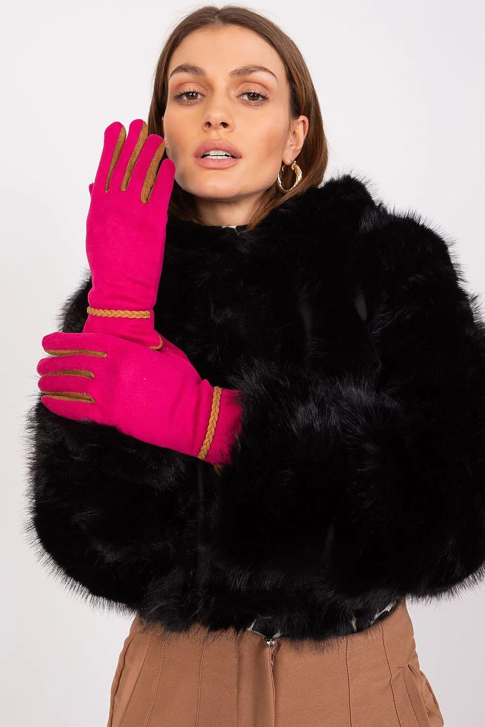 Elegant Floral Touchscreen Gloves