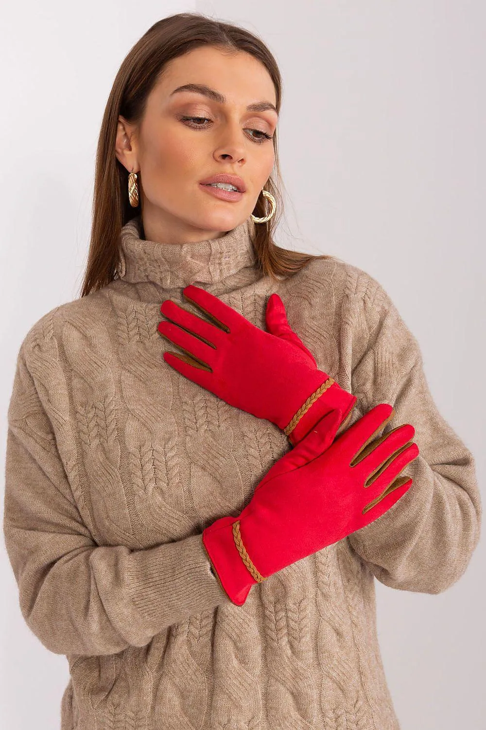 Elegant Floral Touchscreen Gloves