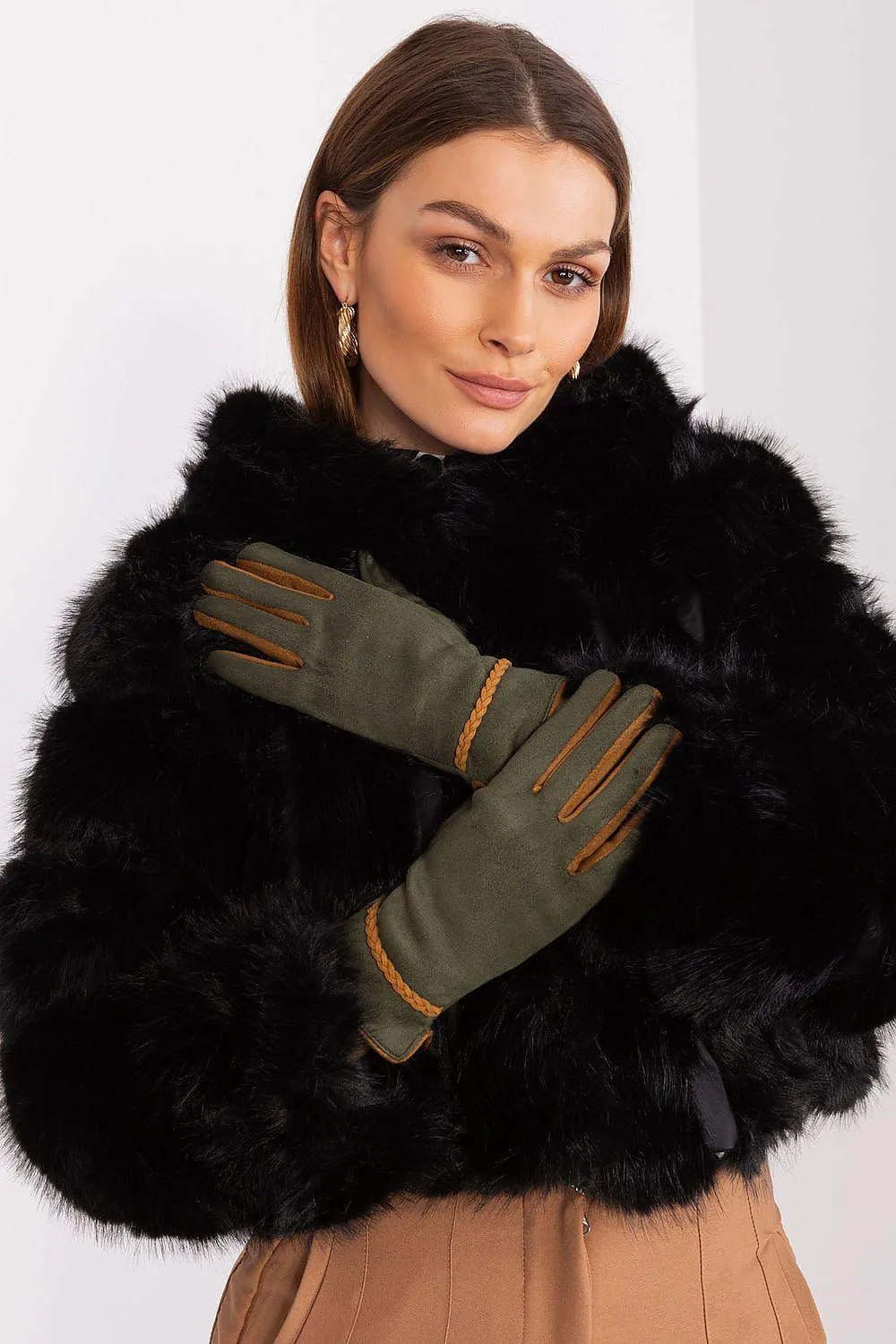 Elegant Floral Touchscreen Gloves