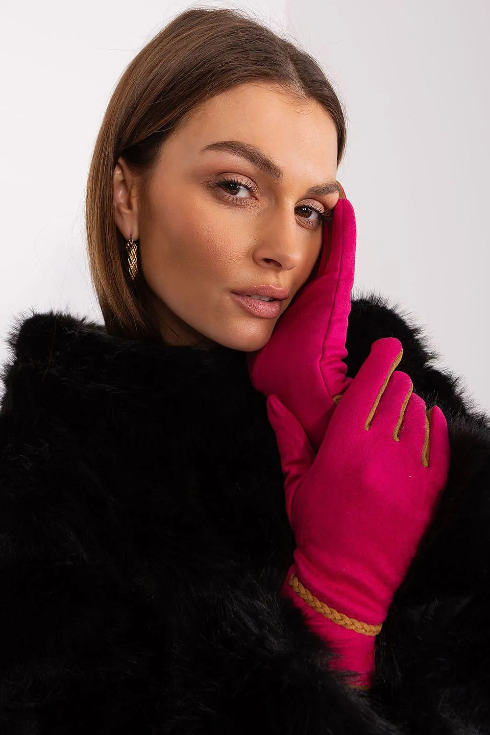 Elegant Floral Touchscreen Gloves