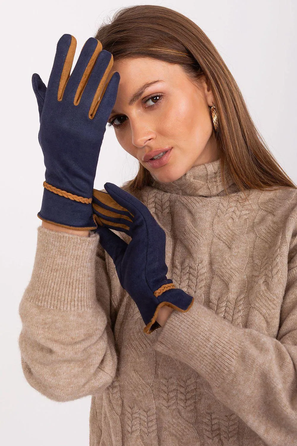 Elegant Floral Touchscreen Gloves