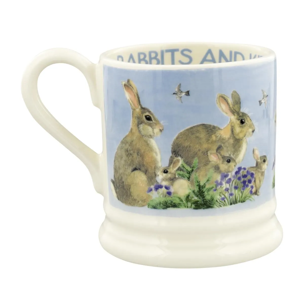 Emma Bridgewater Blue Rabbits & Kits Half Pint Mug