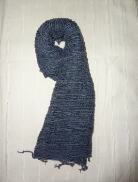 Fair Trade 100% Organic Thick Cotton Scarf Navy