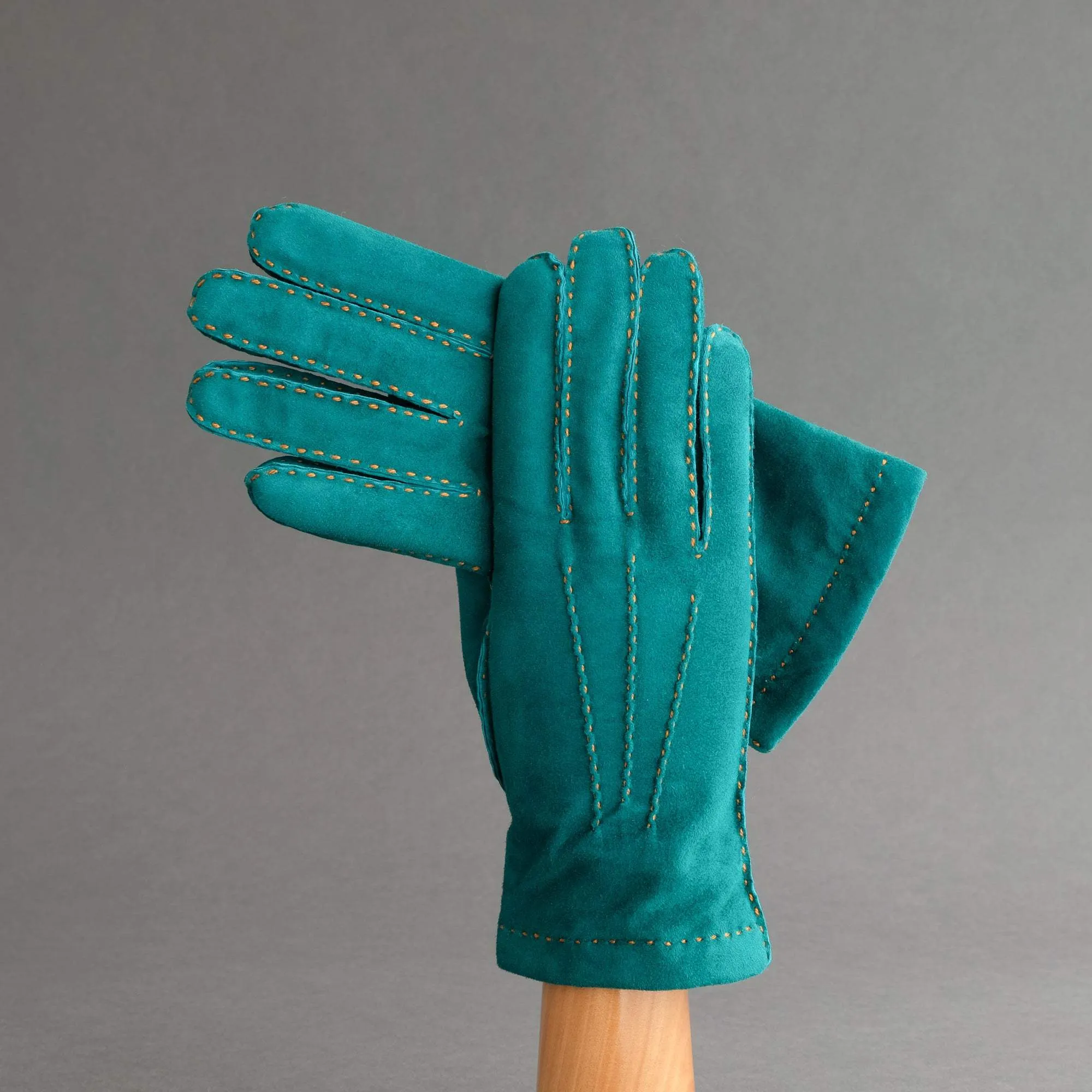 Gentlemen's Gloves from Petrol Reindeer Lined with Cashmere