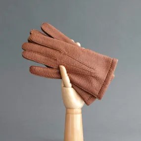 Gentlemen's Gloves from Tobacco Peccary Lined with Cashmere