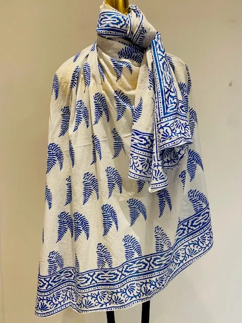 Hand Block Print Cotton Scarves