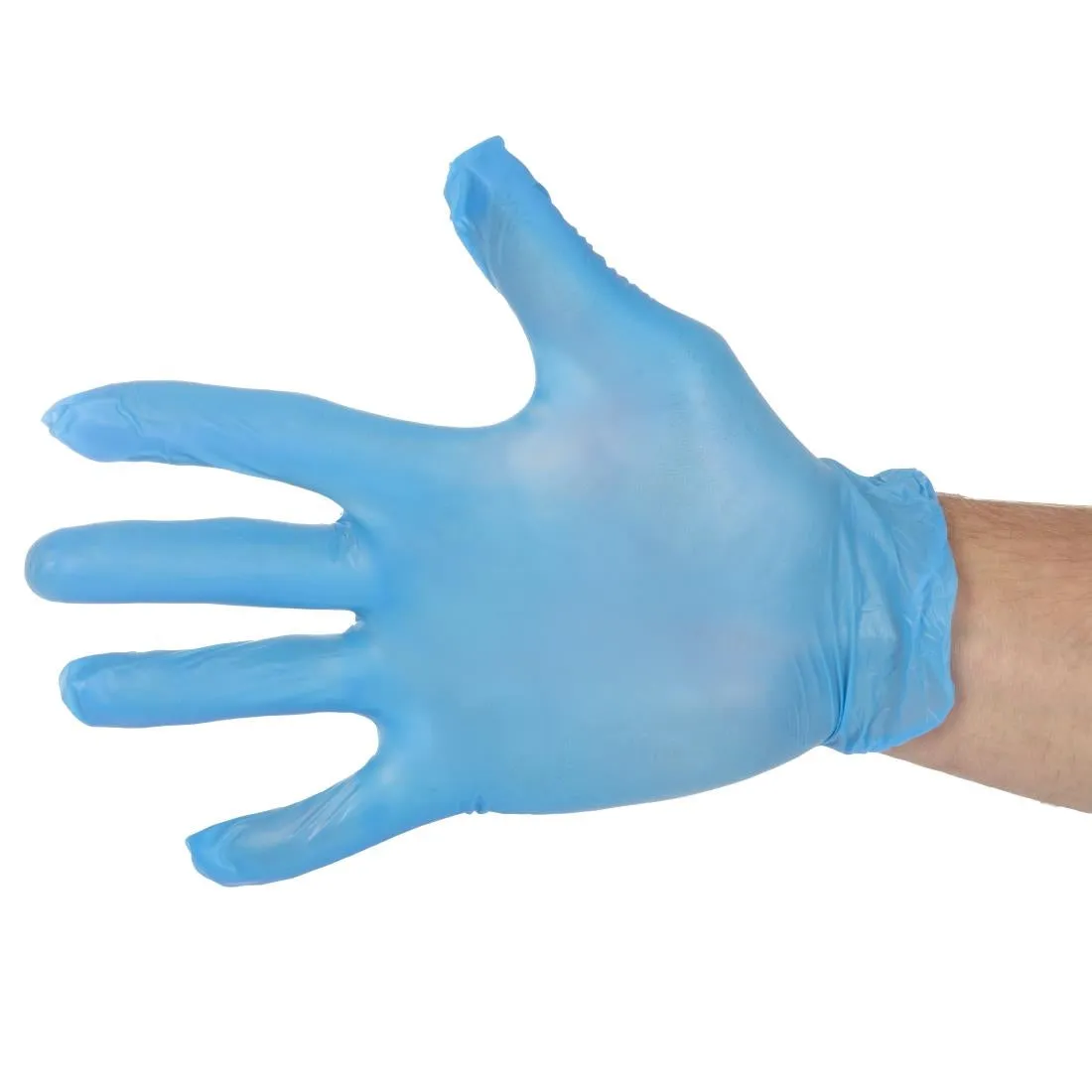 Hygiplas Powder-Free Vinyl Gloves Blue Medium (Pack of 100)