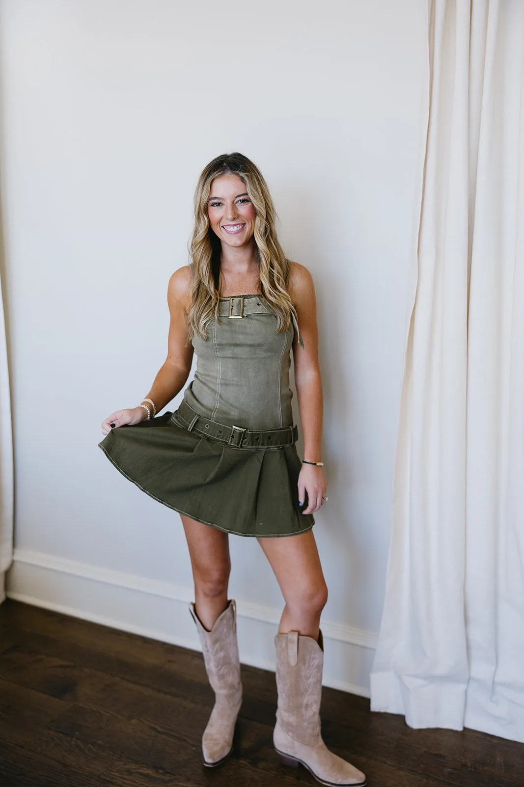 Jessica Mini Dress - Olive