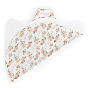 Personalized  Hooded Baby Towels | Springtime Floral