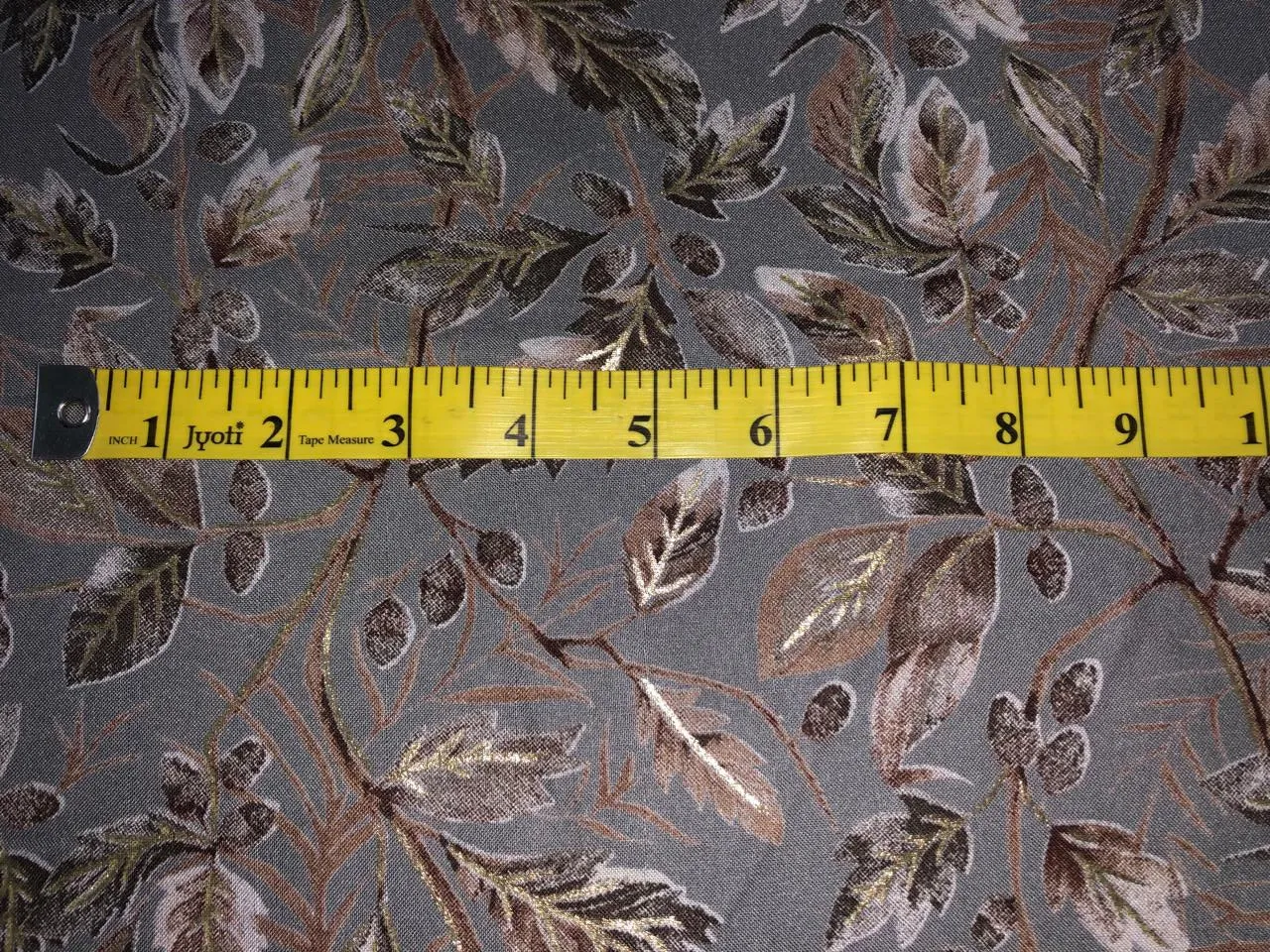 Premium Viscose Rayon fabric with foil print LEAFY VINES 58" wide available in TWO  colors WINE DEREK AND GREY