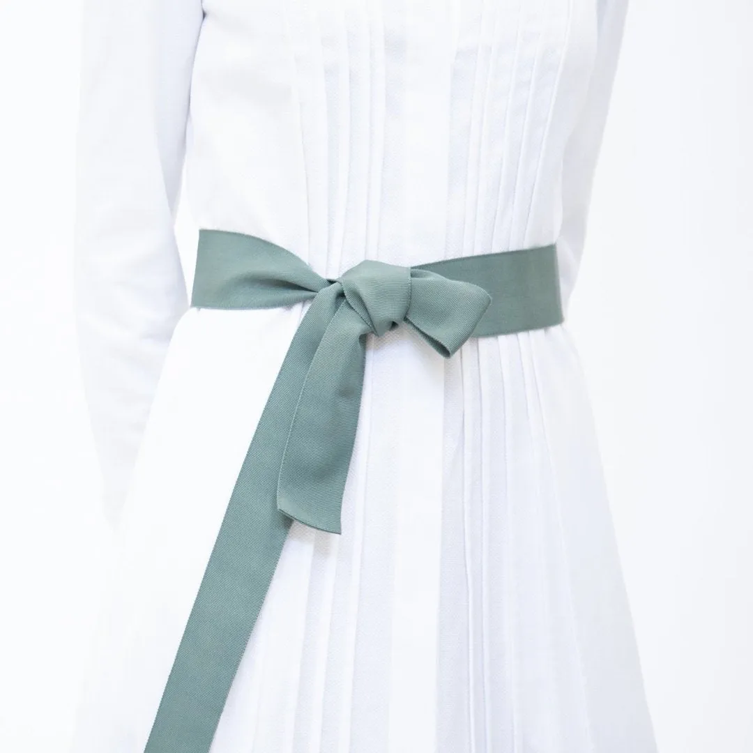 Ribbon Belt, Wide - Sage Green