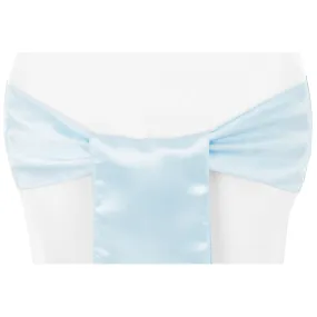 Standard Satin Chair Sash - Baby Blue