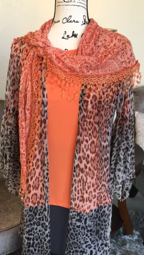 Tangerine Triangle Scarf