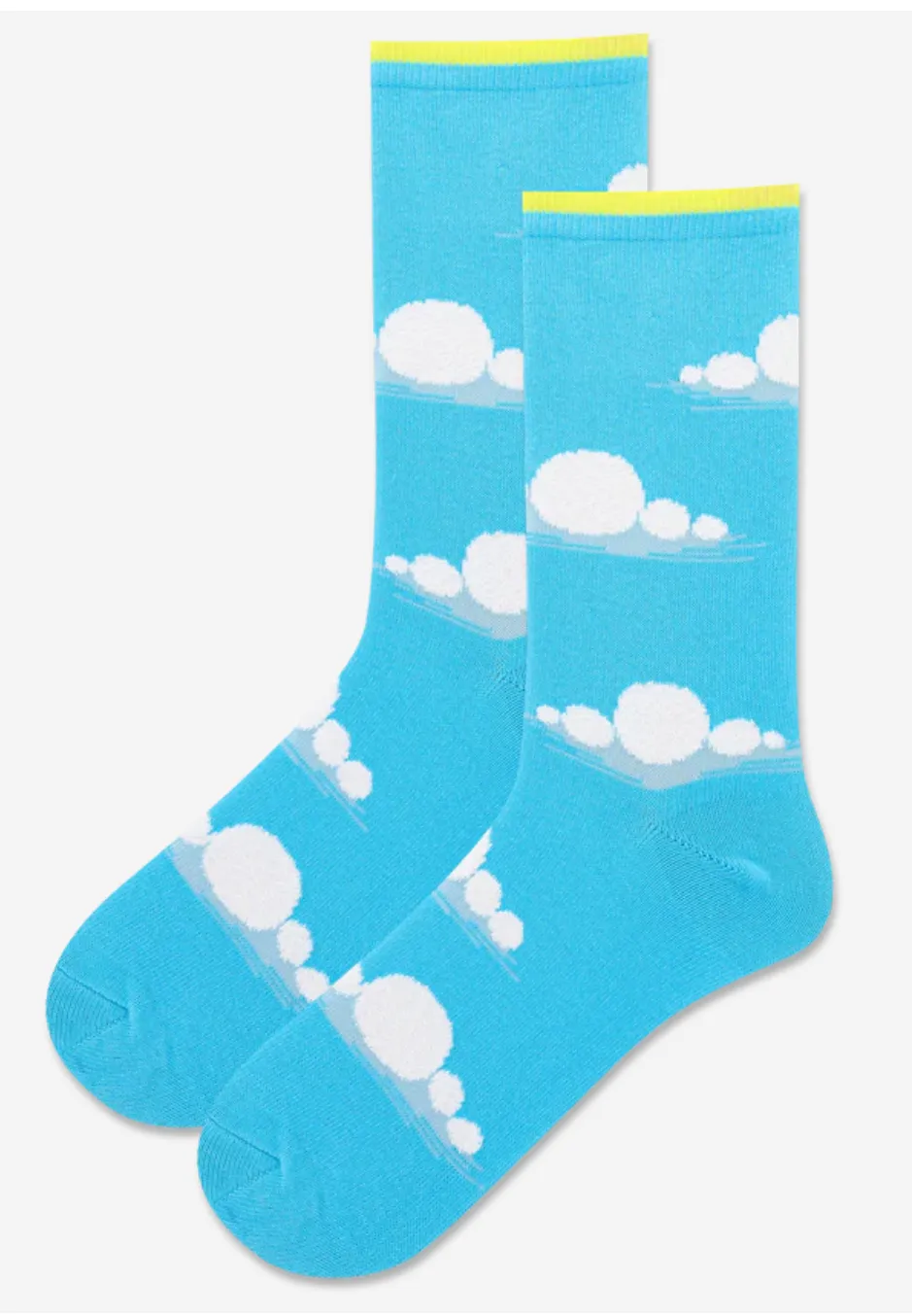 Women's Fuzzy Clouds Crew Sock -Black R